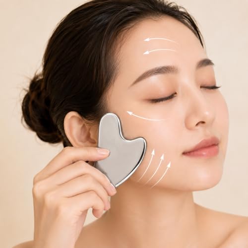 Stainless Steel Gua Sha Massage Tool Set for Face, Neck & Body - Product Imagery