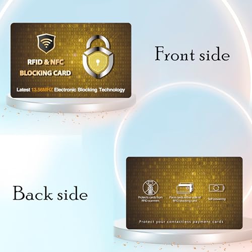 SaiTech IT 5 Pack RFID Blocking Card for Credit Debit ID Card, - Product Imagery