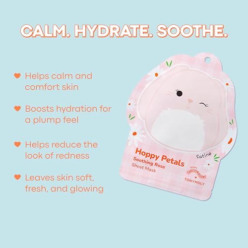 TONYMOLY x Squishmallows Satine Sheet Mask - Rose & Chamomile - Product Imagery