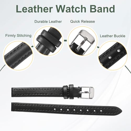 uxcell Leather Watch Bands for Men and Women, Quick Release - Product Imagery