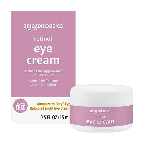 Amazon Basics Retinol Under Eye Cream, Fragrance Free, Reduces - Product Imagery