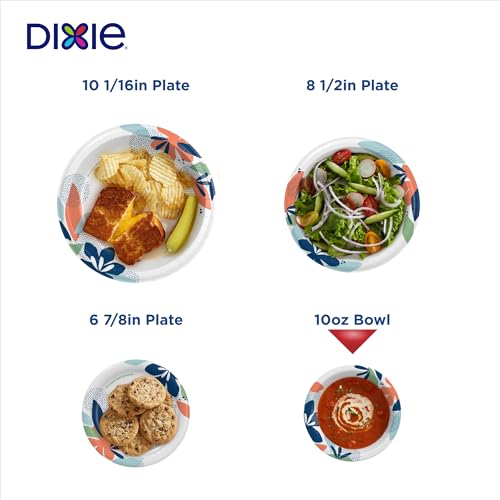 Dixie Small Paper Bowls 10 Oz, 72 Count, Disposable Bowls, Great - Product Imagery