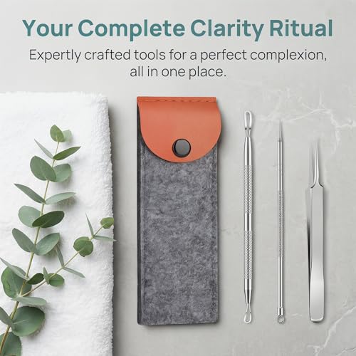 Skin Care Tool Kit, 3 PCS Stainless Steel Skin Beauty Tools with - Product Imagery
