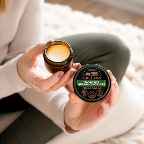 Untamed Organics Beef Tallow Balm for Skin & Face with Castor - Product Imagery