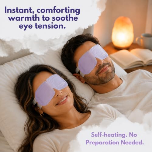 Steam Eye Mask, Self Heating Heated Eye Mask for Sleep, Warm - Product Imagery
