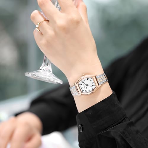 Szaikyri Barrel-Shaped Watch for Women with Easy Read Arabic - Product Imagery