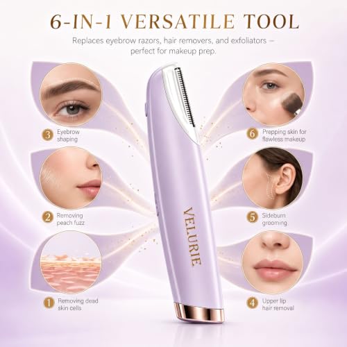 Sonic Dermaplane Razor for Women Face, Purple - Product Imagery