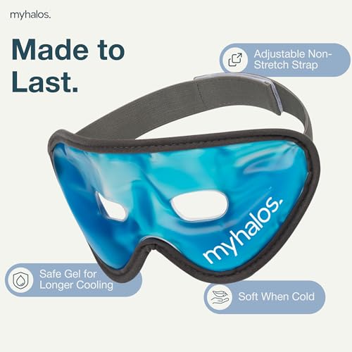 MyHalos Cooling Gel Eye Mask, Cold Ice Pack for Puffy Eyes & - myhalos