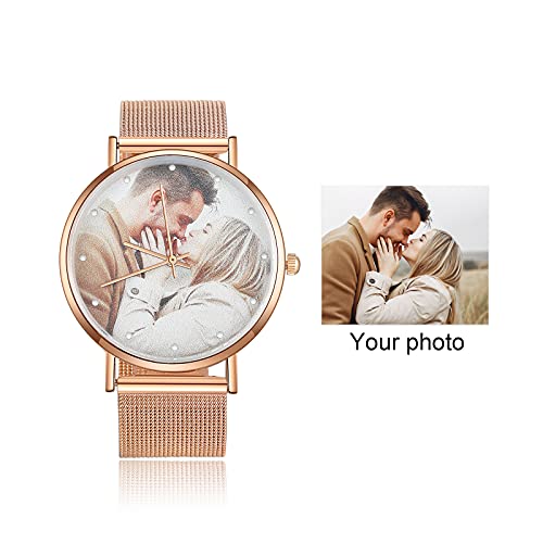 Gemszoo Custom Photo Watch Personalized Picture Watch Stainless - Product Imagery