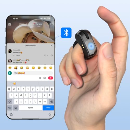 Remote Control for TikTok,Air Finger Ring Mouse with Touchpad, - Product Imagery