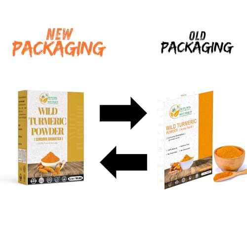 Herbs Botanica Wild Turmeric Powder 100% Pure & Natural Kasturi - Product Imagery