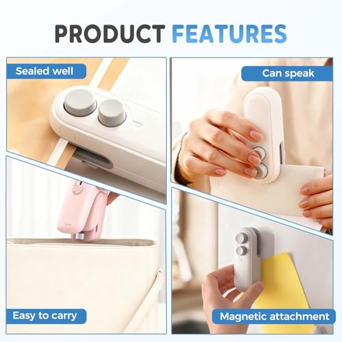 Mini Bag Sealer with Cutter and Magnet, 2026 New Portable - Product Imagery