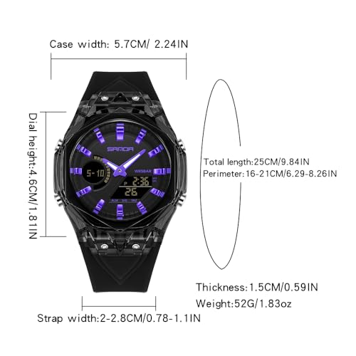 FANMIS Unisex Analog Digital Dual Display Watch Outdoor Sports - Product Imagery