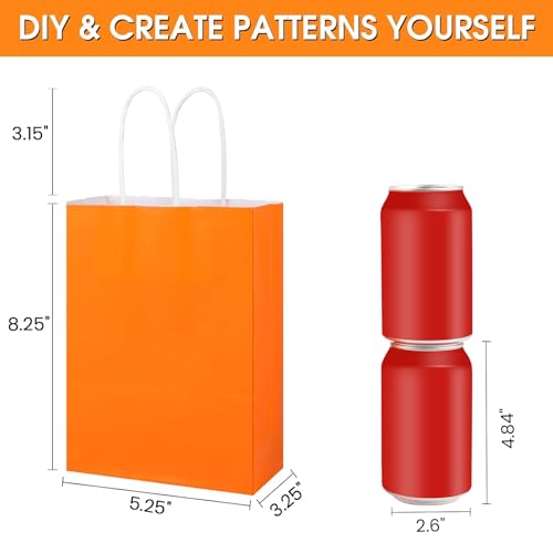 XPCARE 32Pcs Paper Gift Bags 5.25x3.25x8.25'' Kraft Paper Party - Product Imagery