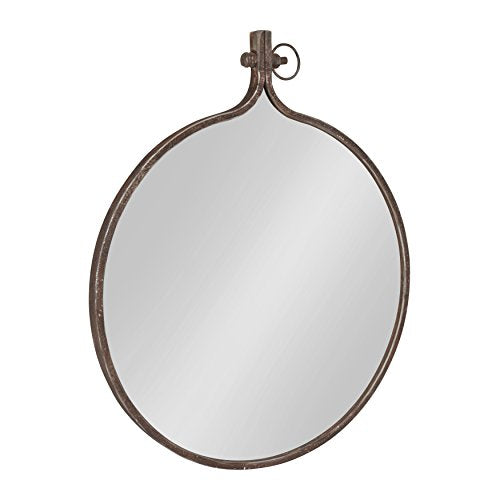 Kate and Laurel Yitro Round Industrial Rustic Metal Framed Wall - Product Imagery