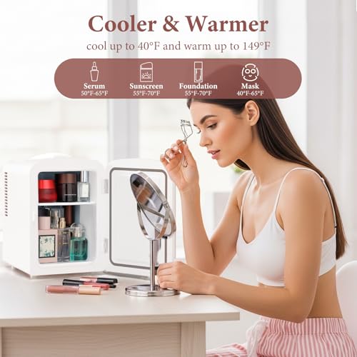 Xbeauty Mini Skincare Fridge, Compact Refrigerator with 4L - Product Imagery