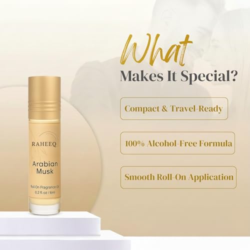 Arabian Musk Perfume Oil Roll-On – Long Lasting Sweet White Musk - Product Imagery
