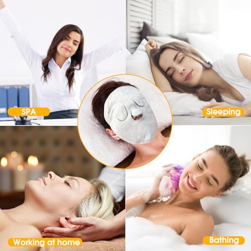 2Pcs Face Towel, Reusable Face Towel，Mask Cold Hot Compress - Product Imagery