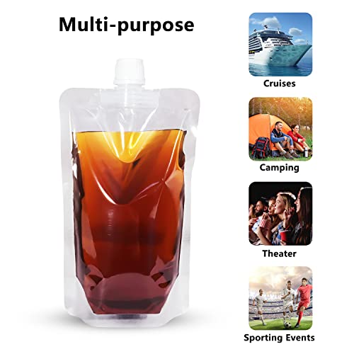 Keon Plastic Pouches - Leak-Proof, Reusable, Flexible Juice - Product Imagery