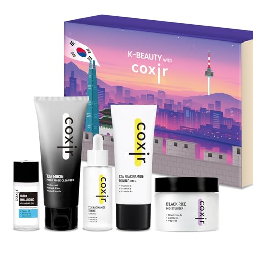 coxir Seoul Glow Korean Skincare Gift Set, 5-Step Routine - Product Imagery