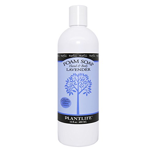 Plantlife Lavender Foam Soap Refill Organic Aloe Vera 16 oz - Plantlife Official Imagery - 1