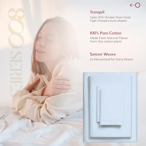 Mayfair Linen 100% Egyptian Cotton Sheets Full Size - Luxury 800 - Product Imagery