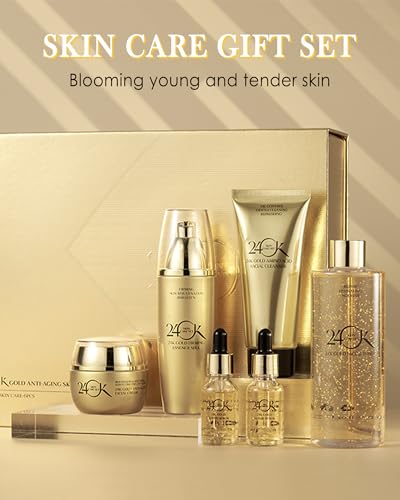 Skin Care Toiletry Kit, 24K Gold Skin Care Set for Women, - Product Imagery