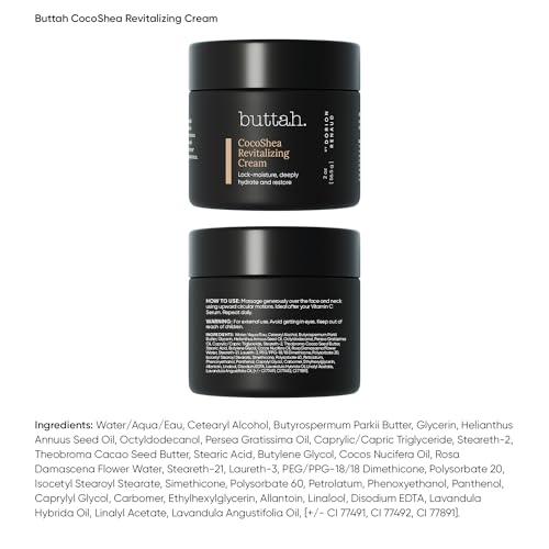 Buttah Skin CocoShea Revitalizing Cream 2oz - Rich Skin Barrier - Product Imagery
