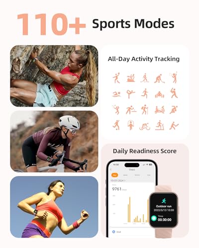 Parsonver Smart Watch, 5ATM Waterproof Watch for Swimming, 110+ - Product Imagery