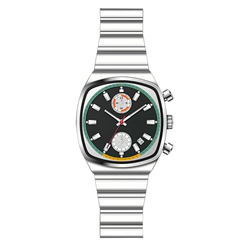 Gosasa Business Mens Square Quartz Watch, Chronograph Stainless - Product Imagery