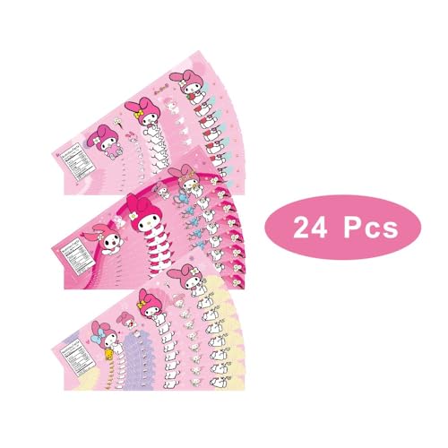 ARHAVI 24PCS Melody Water Bottle Labels, Melody Birthday Party - Product Imagery