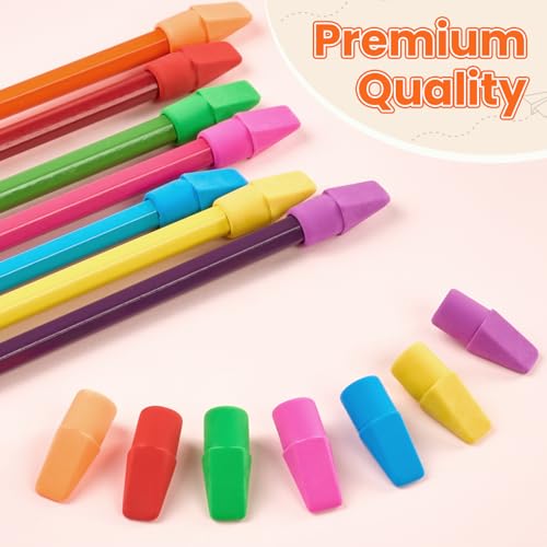 Sooez Erasers, 120 Pack Pencil Top Erasers, Cap Eraser Toppers - Product Imagery
