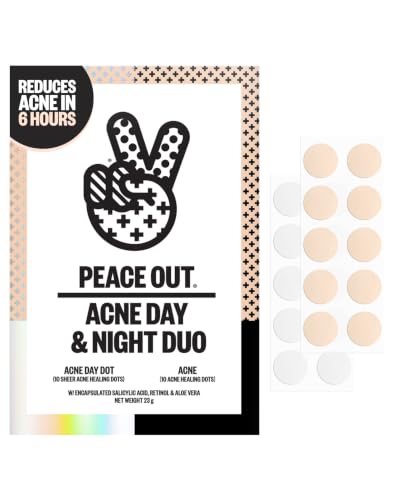 PEACE OUT Acne Day Night Duo Hydrocolloid Pimple Patches - PEACE OUT Official Imagery - 1
