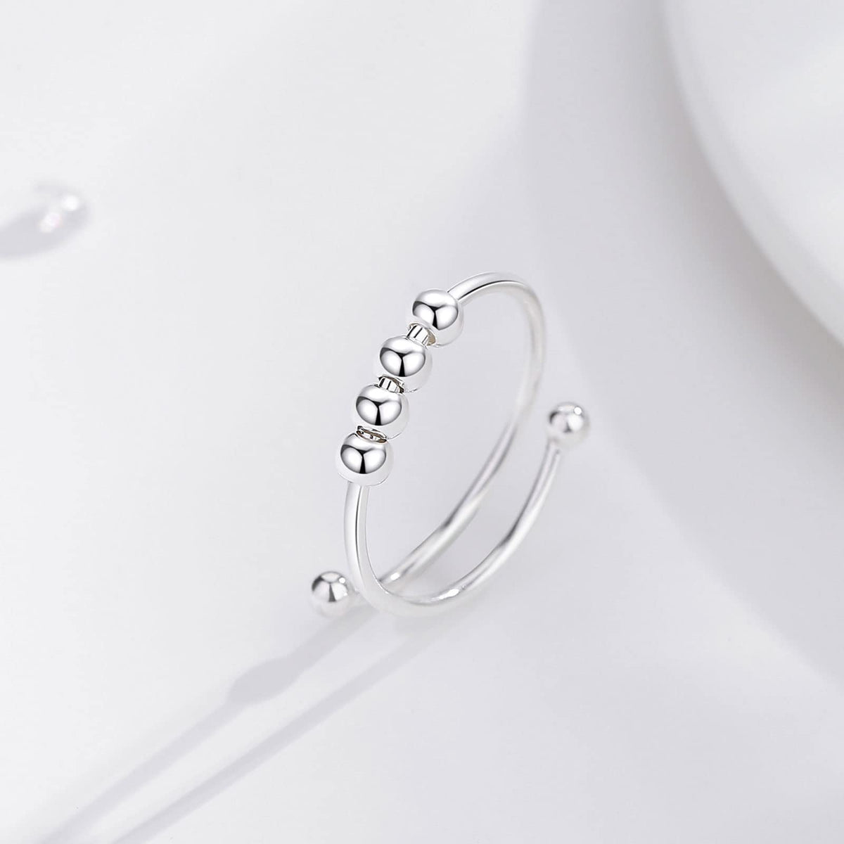 Vito 925 Sterling Silver Fidget Anxiety Open Ring for Women - Vito Official Imagery - 5