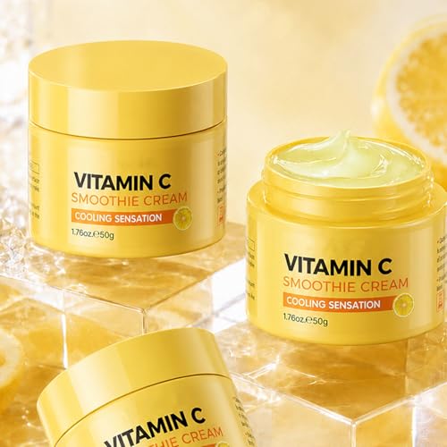Vitamin C Smoothie Cream,Summer Icy Cool Facial Gel, Lightweight - Product Imagery