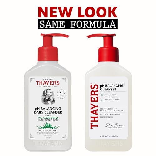 THAYERS pH Balancing Daily Cleanser, Face Wash with Aloe Vera, - Product Imagery