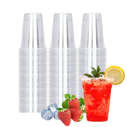 TashiBox 100 Count - 16 Ounce Plastic Cups, Ice Coffee Cups To - Product Imagery