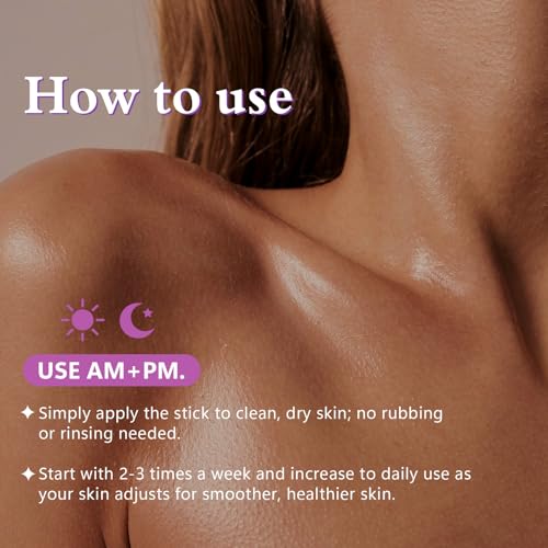 Glycolic Acid Body Scrub Stick for Rough & Bumpy Skin - 7% AHA + - Product Imagery