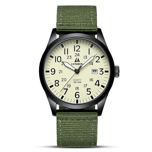 LN LENQIN Mens Watches Military Sport Analog Quartz Watch for Men - Product Imagery