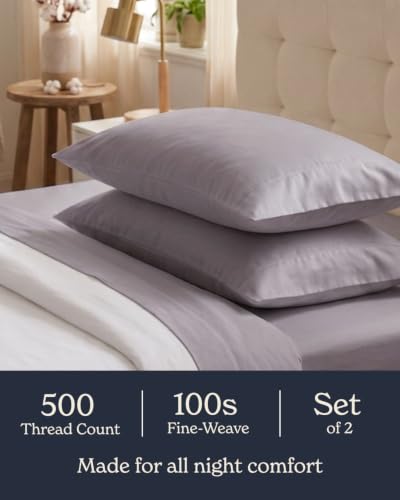 Beckham Hotel Collection Queen Pillow Cases Set of 2, Cool Touch - Product Imagery
