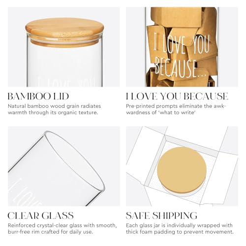 AW BRIDAL Reasons I Love You Memory Jar Gifts for Boyfriend Men - Product Imagery