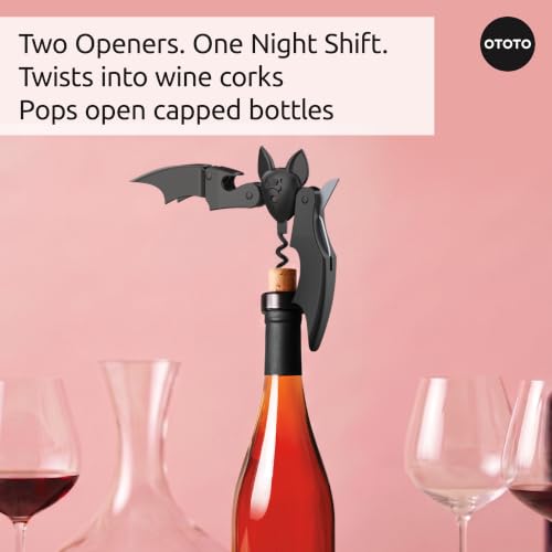 OTOTO Mini Vino Mini Wine Bottle Opener and Corkscrew - Travel - Product Imagery