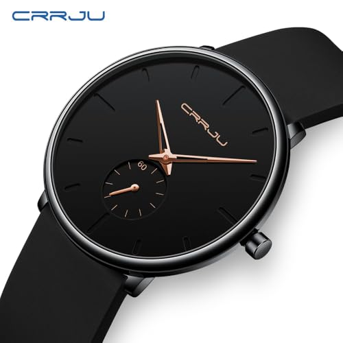 CRRJU Men’s Women Watch Casual Stylish Waterproof Quartz Unisex - Product Imagery