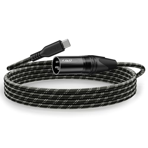 J&D USB Type C to XLR Male Mono Audio Output Cable, USB C to XLR by J&D - Angle View 1