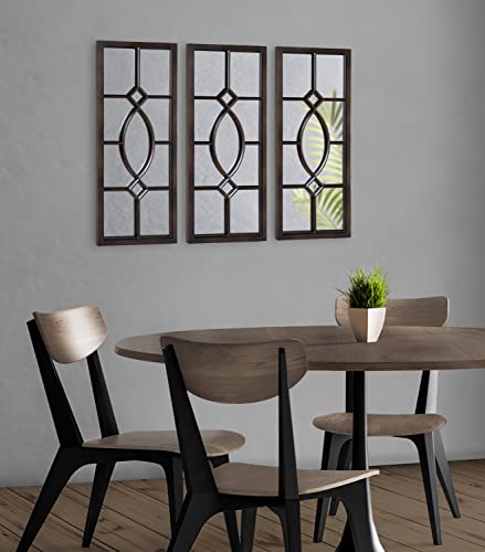 Kate and Laurel Cassat Window Wall Accent Mirror, 13" x 30", - Product Imagery
