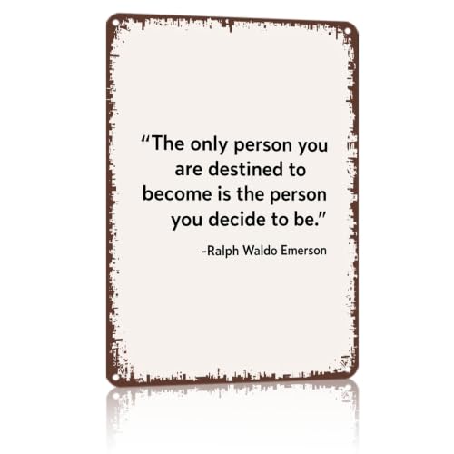 8x12 Inch Aluminum Metal Motivational Quote Wall Sign, - Product Imagery