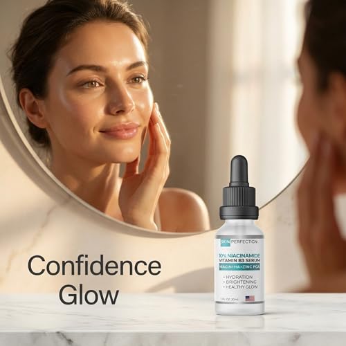 Niacinamide Serum for Face 10% with Zinc, Dark Spot & Pore, 1 oz - Product Imagery