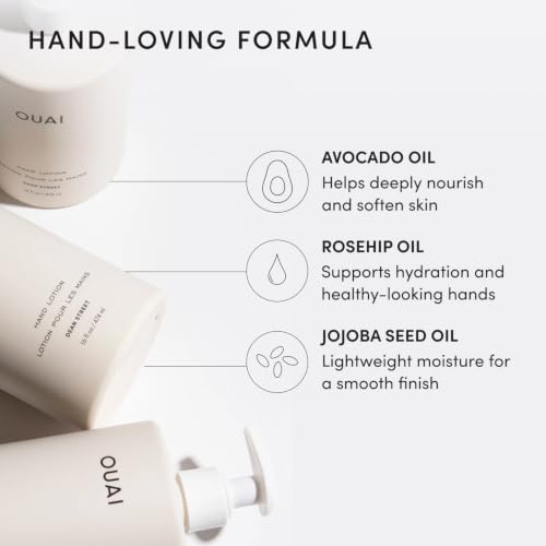 OUAI Hand Lotion - Hydrating Lotion for Dry Skin (16 Fl Oz) - Product Imagery