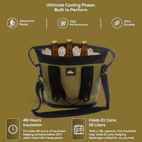Quiksilver Zipperless Backpack Cooler 30L, Holds 36 Cans, 48 - Product Imagery