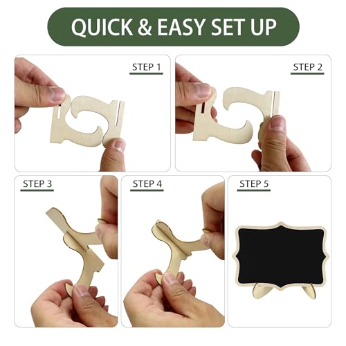 12pcs Mini Chalkboard Signs with Stand,Food Labels for Party - Product Imagery